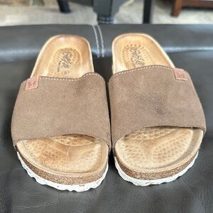Comfortable Brown Suede Women's Mules
